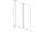 Hopa line ALVOR vaňová zástena 120x135 cm, hliník chróm, zalamovacie, číre sklo