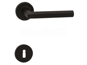 COBRA VISION-R ECONOMY III BB Čierna Kľučka dverová rozetou, kovová, tvrdené PVC vnútro