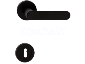 COBRA ZOE-R BB Kľučka dverová, čierna s rozetou, kovová, kovové vnútro