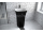 Hopa ASSOS Black&White Umývadlo voľne stojace 500x400x850mm, liaty mramor, Čierna/Biela