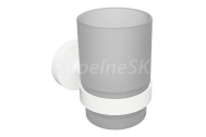 Sapho X-ROUND WHITE pohár, mliečne sklo, biela