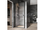 Ravak NEXTY NDOP1-80, 1-dielne sprchové dvere do niky Black,Transparent + vešiak