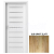 PORTA Doors SET Rámové dvere KONCEPT A5, sklo Matné, 3D fólia Dub Craft Zlatý + zárubňa