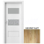 PORTA Doors SET Rámové dvere KONCEPT K2, sklo Matné, 3D fólia Dub Craft Zlatý + zárubňa