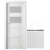 PORTA Doors SET Rámové dvere VERTE PREMIUM A.2 skloMat, 3Dfólia Borovica Andersen+ zárubeň
