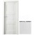 PORTA Doors SET Rámové dvere VERTE PREMIUM B.0 Plné, 3Dfólia Borovica Andersen + zárubeň