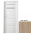 PORTA Doors SET Rámové dvere VERTE PREMIUM D.2 skloMat, 3Dfólia Dub Matný + zárubeň