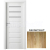 PORTA Doors SET Rámové dvere VERTE PREMIUM D.3 skloMat, 3Dfólia Dub Craft Zlatý +zárubeň