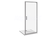 Jika NION Jednokrídlové sprchové dvere do niky 80x195cm, Strieb.lesk/sklo číre