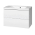 Mereo Aira, kúpeľňová skrinka s umývadlom z liateho mramoru 81 cm, biela