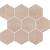 Cersanit ARLEQUINI MOSAIC HEXAGON 28x33,7 dekor-mozaika Rektif. ND032-009, 1.tr.