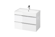 Cersanit Set B592 VIRGO 80 umývadlová skrinka+umývadlo, úchyty Chróm, lesklá Biela