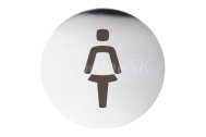 Sapho WC ženy označenie priemer 75mm, leštěný nerez