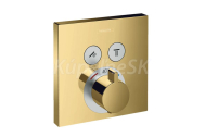 Hansgrohe ShowerSelect podomietkový termostat-ovládanie 2 spotrebiče, zlatá