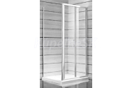 Jika LYRA Sprchové dvere skladacie 80x190 cm, biele,perla na vnútornej strane,sklo stripy