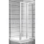 Jika LYRA Sprchové dvere skladacie 90x190 cm, biele,perla na vnút. strane,sklo transparent