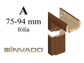 INVADO obložková nastaviteľná zárubňa fólia, pre hrúbku steny A 75-94 mm iba do akc.setu