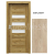 PORTA Doors SET Rámové dvere KONCEPT H3, sklo Matné, 3D fólia Dub Klasický + zárubňa