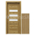 PORTA Doors SET Rámové dvere KONCEPT H3, sklo Matné, 3D fólia Dub Prírodný + zárubňa