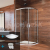 Mereo Sprchovací kút, LIMA, štvrťkruh, 80 cm, chróm ALU, sklo číre, vanička liaty mramor