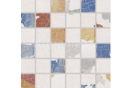 Rako BETONICO rektrifikovaná hladká matná mozaika 30x30 cm Viacfarebná
