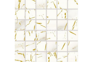 Rako CAVA rektrifikovaná hladká lesklá mozaika 30x30 cm Zlatá