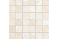 Rako LAMPEA retrifikovaná hladká matná/lesklá mozaika 30x30 cm Slonovina