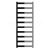 Jellow RYOKO kúpeľnový rebríkový radiátor 127x54 cm 497 W rovný Čierna