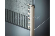 CEMENTOVO ŠEDÁ ukončovacia lišta, oblý profil PVC, pre obklad 8 mm