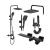 Rea HELIX sprchový set s termostatom,poličkou,výtokom,ruč.sprcha,hl.sprch Čierna mat P6618