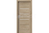 PORTA Doors SET Rámové dvere VERTE G.3 so sklom,3D fól Dub klasický + zárubeň