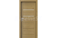 PORTA Doors SET Rámové dvere VERTE G.2 so sklom, 3D fólia Dub prírodný + zárubeň
