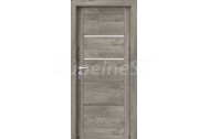 PORTA Doors SET Rámové dvere VERTE G.2 so sklom, 3D fólia Dub sibírsky + zárubeň