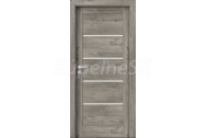 PORTA Doors SET Rámové dvere VERTE G.4 so sklom, 3D fólia Dub sibírsky + zárubeň