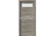 PORTA Doors SET Rámové dvere VERTE HOME C.1 so sklom  fólia Dub sibírsky + zárubeň