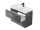 Cersanit Moduo Slim 80 umývadlová skrinka 79,5x37,5 cm 2 Zásuvky Antracit S590-077-DSM