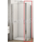 Ronal DIVERA bočná stena pre sprchové dvere 140x200cm sklo Číre profil Chróm