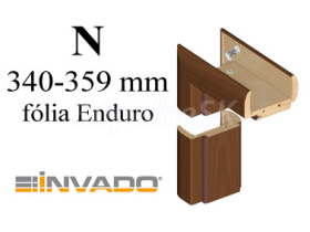 INVADO obložková nastaviteľná zárubňa, pre hrúbku steny N 340-359 mm, fólia Enduro