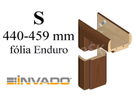 INVADO obložková nastaviteľná zárubňa, pre hrúbku steny S 440-459 mm, fólia Enduro