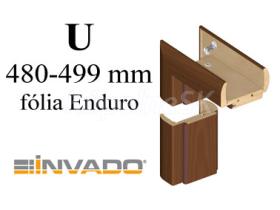 INVADO obložková nastaviteľná zárubňa, pre hrúbku steny U 480-499 mm, fólia Enduro
