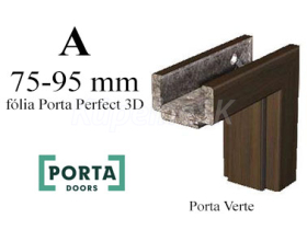 Porta Verte regulovaná zárubňa, hrúbka steny A 75-95 mm iba do akciového setu