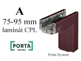 Porta SYSTEM obložková zárubňa, fólia CPL, hrúbka steny A 75-95 mm iba do akciového setu