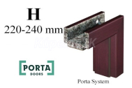 Porta SYSTEM oblož.zárubňa,fólia PortaPerfect 3D,hrúbka steny H 220-240mm iba do akc.setu
