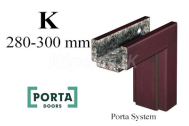 Porta SYSTEM bezfalc.oblož.zárubňa,fólia PortaPerfect3D,hr.steny K280-300mm iba do akc.set