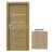 PORTA Doors SET Rámové dvere VERTE G.2 so sklom, 3D fólia Dub matný + zárubeň