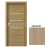 PORTA Doors SET Rámové dvere VERTE G.3 so sklom,3D fól Dub matný + zárubeň