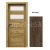 PORTA Doors SET Rámové dvere VERTE HOME C.2 so sklom, fólia Dub južný + zárubeň