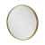Sapho NOTION guľaté zrkadlo v ráme, o 60cm, zlatá mat