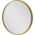 Sapho NOTION guľaté zrkadlo v ráme, o 80cm, zlatá mat