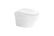 Mereo WC závesné kapotované, Smart Flush RIMLESS, 495x360x370, keramické, vr. sedátka CSS1